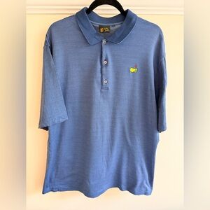 BOBBY JONES Navy/Light Blue Patterned SS Golf Polo Shirt SZ XL Cotton